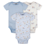 3-Pack Baby Boys Puppy Playground Short Sleeve Onesies® Bodysuits-Gerber Childrenswear Wholesale