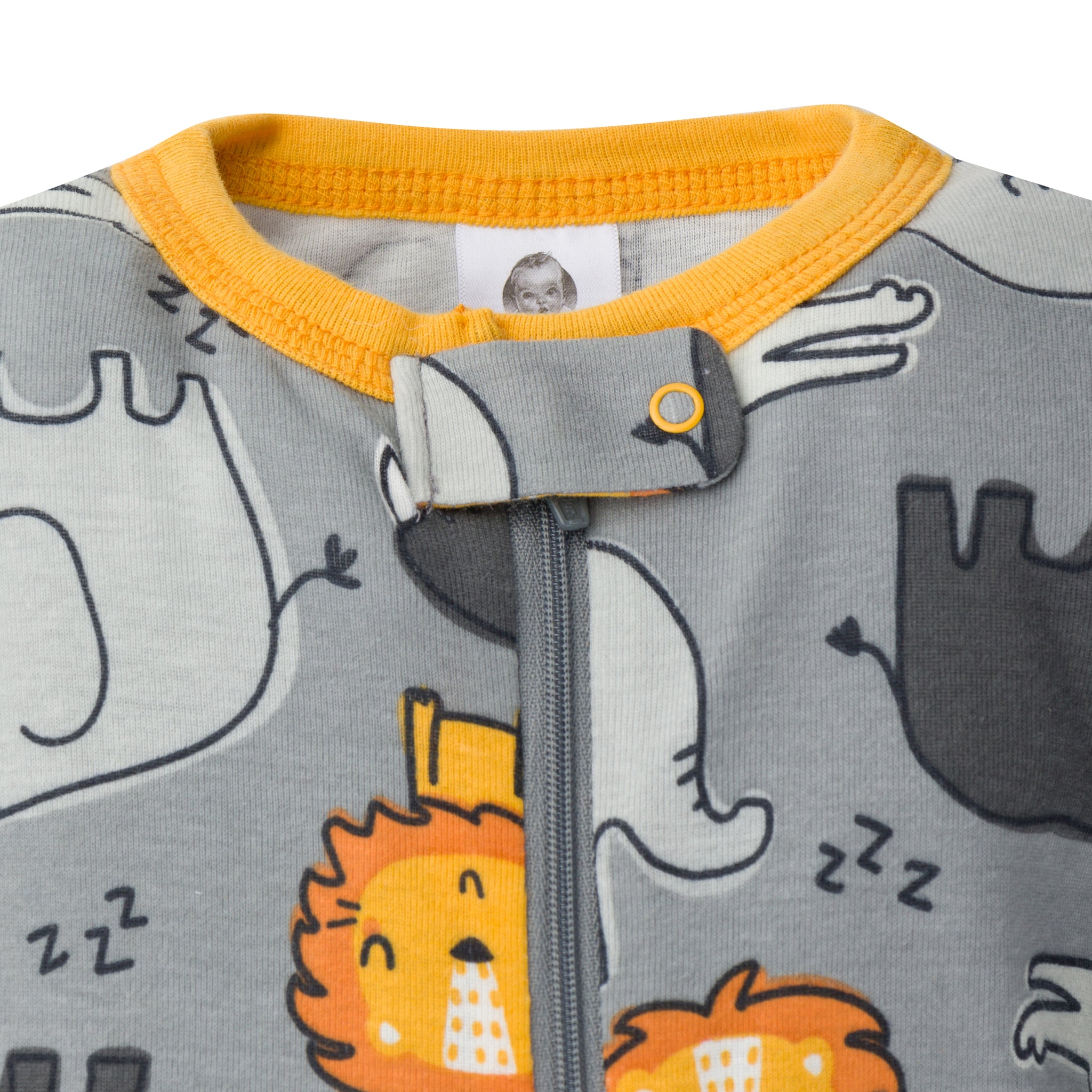 2-Pack Boys Lion Snug Fit Footed Cotton Pajamas-Gerber Childrenswear Wholesale