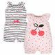 2-Pack Baby and Toddler Girls Cherry Kisses Rompers-Gerber Childrenswear Wholesale