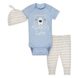 3-Piece Organic Baby Boys Bear Take Me Home Set-Gerber Childrenswear Wholesale