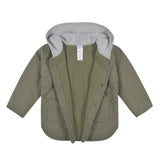 Infant & Toddler Boys Sage Green Quilted Hooded Jacket-Gerber Childrenswear Wholesale