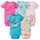 5-Pack Baby Girls Bear Short Sleeve Onesies® Bodysuits-Gerber Childrenswear Wholesale