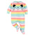 3-Pack Baby Girls Rainbow Sleep N Plays-Gerber Childrenswear Wholesale