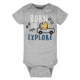 CASE OF: 3-Pack Baby Boys Dino Short Sleeve Onesies® Bodysuits-Gerber Childrenswear Wholesale