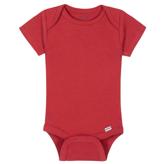 Premium Short Sleeve Onesies® Bodysuit in Red-Gerber Childrenswear Wholesale