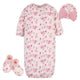 3-Piece Organic Baby Girls Wild Flower Gown Set-Gerber Childrenswear Wholesale
