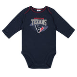 Baby Boys Houston Texans Long Sleeve Bodysuits, 2-pack-Gerber Childrenswear Wholesale