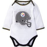 3-Piece Baby Boys Steelers Bodysuit, Footed Pant, & Cap Set-Gerber Childrenswear Wholesale