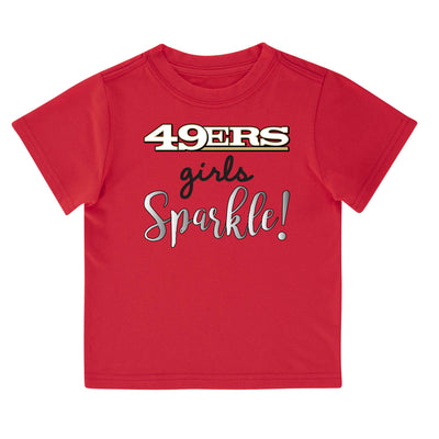 San Francisco 49ers Toddler Girls' Short Sleeve Tee-Gerber Childrenswear Wholesale