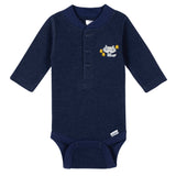 3-Pack Baby Boys Penguin Thermal Long Sleeve Onesies® Bodysuits-Gerber Childrenswear Wholesale