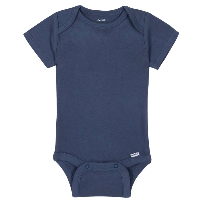 Premium Short Sleeve Onesies® Bodysuit in Navy-Gerber Childrenswear Wholesale