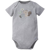 3-Pack Organic Baby Boys Squirrels Short Sleeve Onesies® Brand Bodysuits-Gerber Childrenswear Wholesale