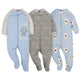 3-Pack Organic Baby Boys Hugs Sleep 'n Plays-Gerber Childrenswear Wholesale