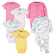 6-Piece Baby Girls Cat Onesies® Bodysuits & Sleep 'N Plays Set-Gerber Childrenswear Wholesale