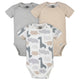 3-Pack Organic Baby Neutral Jungle Short Sleeve Onesies® Bodysuits-Gerber Childrenswear Wholesale