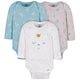 3-Pack Baby Girls Bear Fairy Long Sleeve Onesies® Bodysuits-Gerber Childrenswear Wholesale