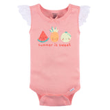 4-Pack Baby Girls Summer Sweets Sleeveless Onesies® Bodysuits-Gerber Childrenswear Wholesale