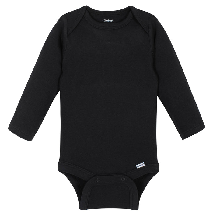Premium Long Sleeve Onesies® Bodysuit in Black-Gerber Childrenswear Wholesale
