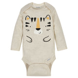 6-Pack Baby Boys Tiger Long Sleeve Onesies-Gerber Childrenswear Wholesale