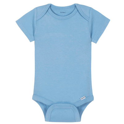 Premium Short Sleeve Onesies® Bodysuit in Light Blue-Gerber Childrenswear Wholesale