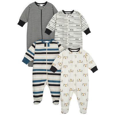 4-Pack Baby Boys Tiger Sleep N' Play-Gerber Childrenswear Wholesale