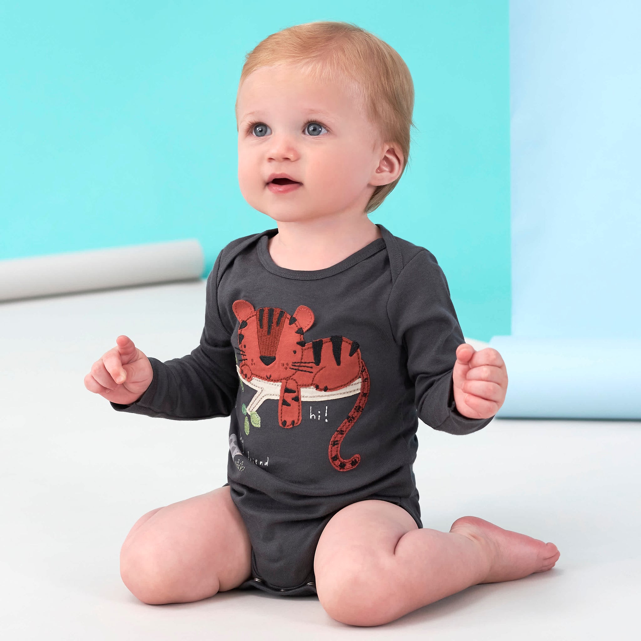 5-Pack Baby Boys Safari Long Sleeve Onesies® Bodysuits-Gerber Childrenswear Wholesale