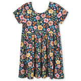 Infant & Toddler Girls Midnight Floral Buttery Soft Viscose Made from Eucalyptus Twirl Dress-Gerber Childrenswear Wholesale