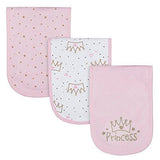 3-Pack Girls Princess Crown Burp Cloths-Gerber Childrenswear Wholesale