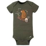 8-Pack Baby Boys Bear Short Sleeve Onesies® Brand Bodysuits-Gerber Childrenswear Wholesale