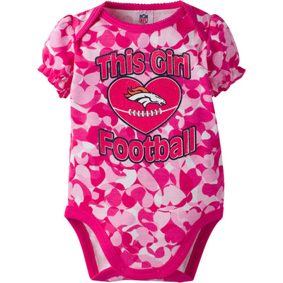 NFL Baby Girls Broncos Bodysuit-Gerber Childrenswear Wholesale
