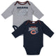 2-Pack Chicago Bears Long Sleeve Bodysuits-Gerber Childrenswear Wholesale