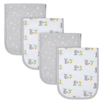 4-Pack Baby Neutral Baby Animals Terry Burp Cloths-Gerber Childrenswear Wholesale