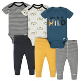 6-Piece Baby Boys Wild Onesies® Bodysuits & Pants Set-Gerber Childrenswear Wholesale