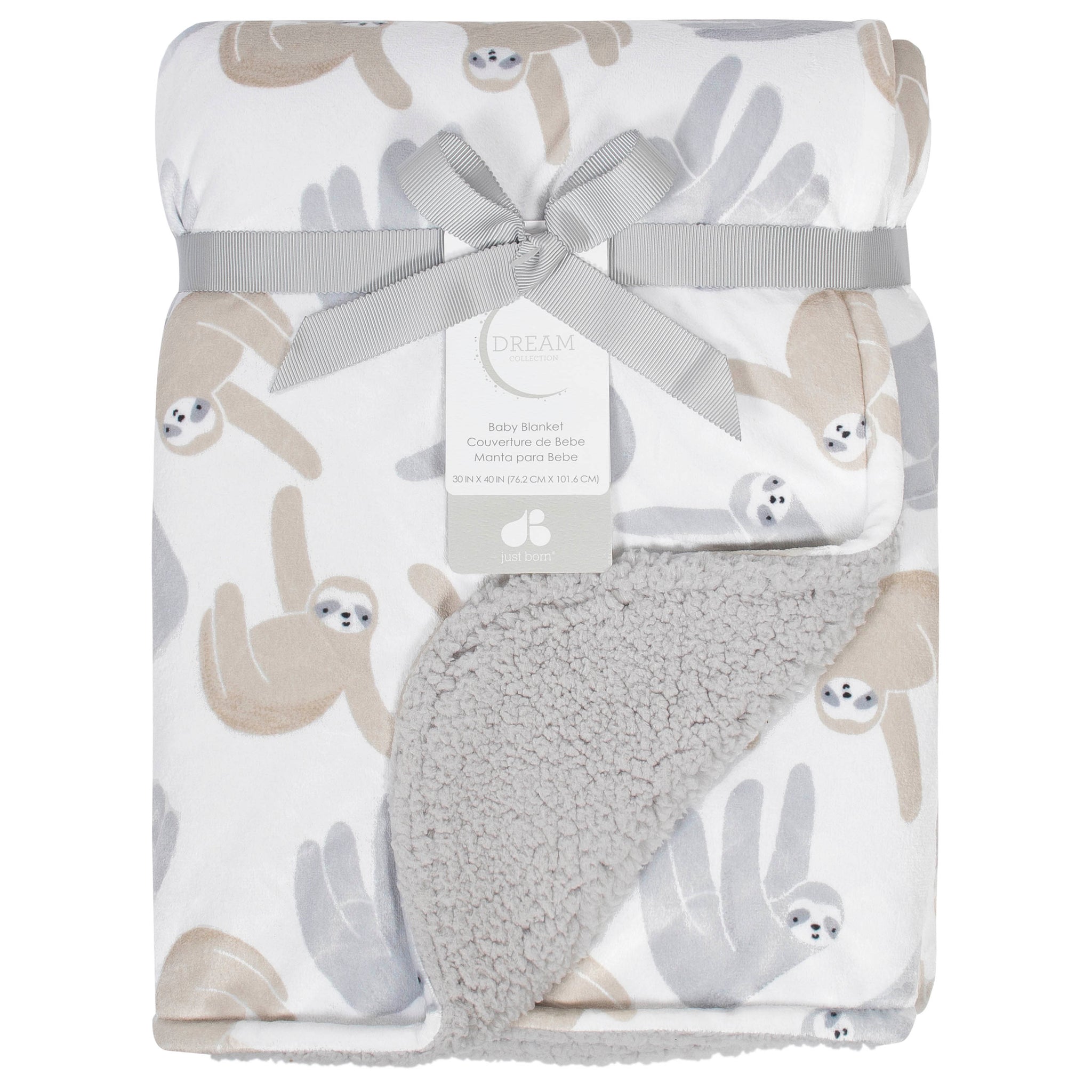 Just Born® Baby Neutral Sloth Printed Blanket-Gerber Childrenswear Wholesale