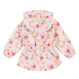 Infant & Toddler Girls Floral Hooded Cotton Twill Utility Jacket-Gerber Childrenswear Wholesale