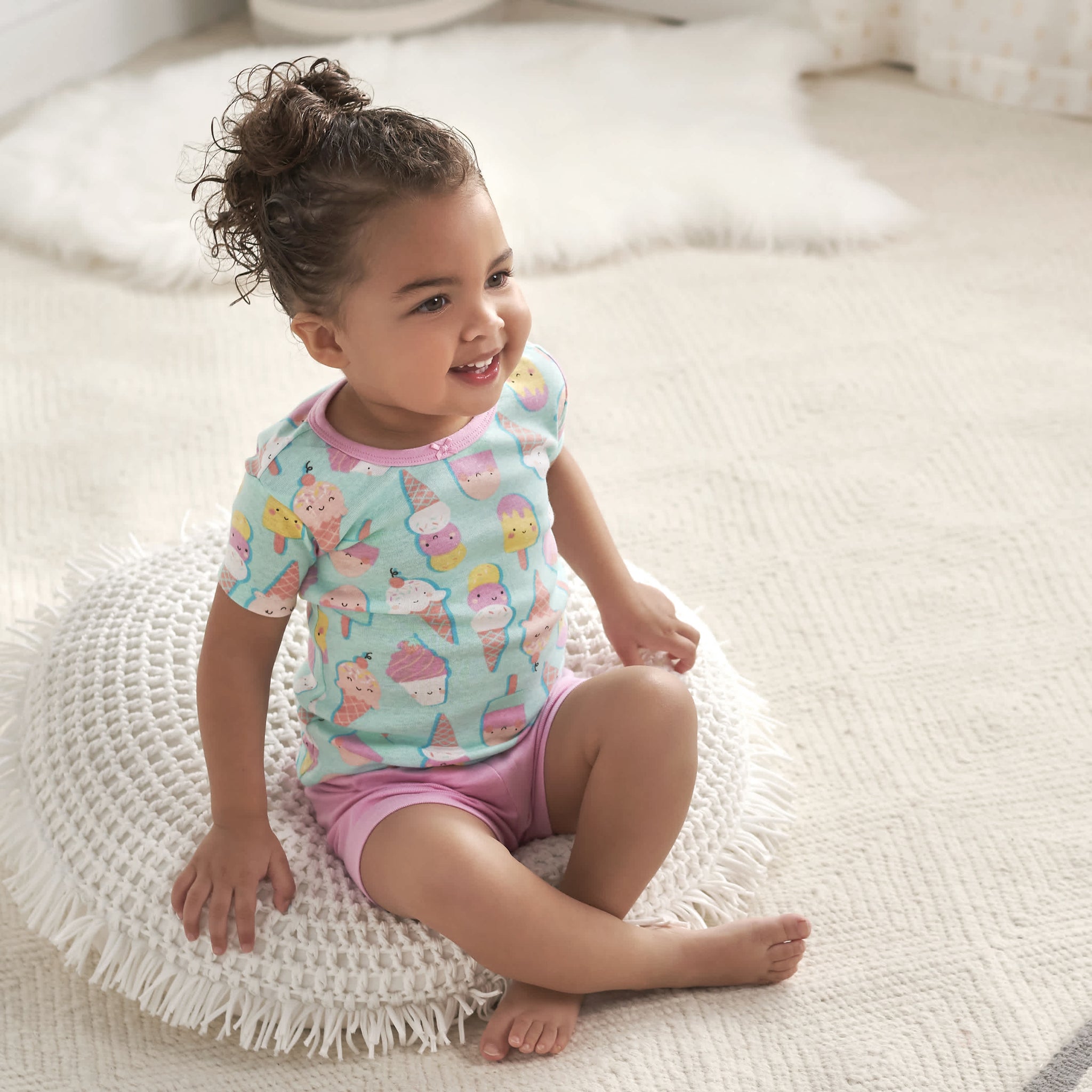 4-Piece Infant & Toddler Girls Ice Cream Dreams Snug Fit Cotton Pajamas-Gerber Childrenswear Wholesale