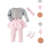 2-Piece Toddler Girls Love Shirt and Tutu Legging Set-Gerber Childrenswear Wholesale