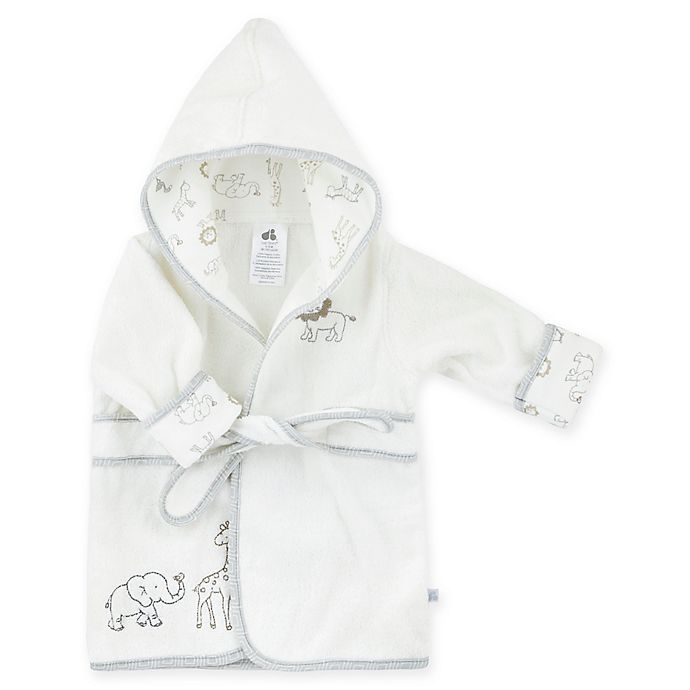 Baby Neutral Animal Kingdom Organic Hooded Bath Robe-Gerber Childrenswear Wholesale