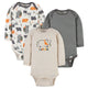 3-Pack Baby Boys Bears Long Sleeve Onesies® Bodysuits-Gerber Childrenswear Wholesale