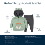 2-Piece Baby & Toddler Boys Explore Terry Zip Hoodie & Joggers Set-Gerber Childrenswear Wholesale