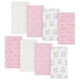 8-Pack Baby Girls Princess Flannel Burp Cloths-Gerber Childrenswear Wholesale