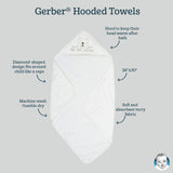 12-Piece Baby Neutral Bunny Hooded Towels & Washcloths Set-Gerber Childrenswear Wholesale