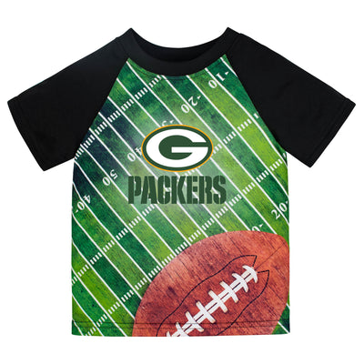 Green Bay Packers Toddler Boys Short Sleeve Tee Shirt-Gerber Childrenswear Wholesale