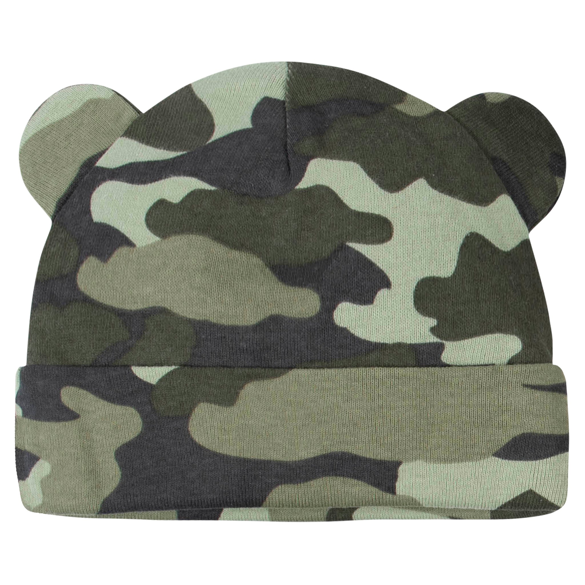 8-Piece Baby Neutral Bear Caps & Mittens Set-Gerber Childrenswear Wholesale