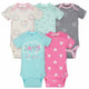 Baby Girls' Clouds 5pk Short Sleeve Onesies® Bodysuits-Gerber Childrenswear Wholesale