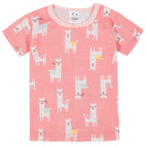 4-Piece Girls Llama Snug Fit Cotton Pajamas-Gerber Childrenswear Wholesale
