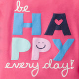 4-Piece Toddler Girls Be Happy Cotton Pajamas-Gerber Childrenswear Wholesale