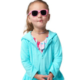 Baby & Toddler Girls Aqua Hooded Zip Front Terry Coverup-Gerber Childrenswear Wholesale