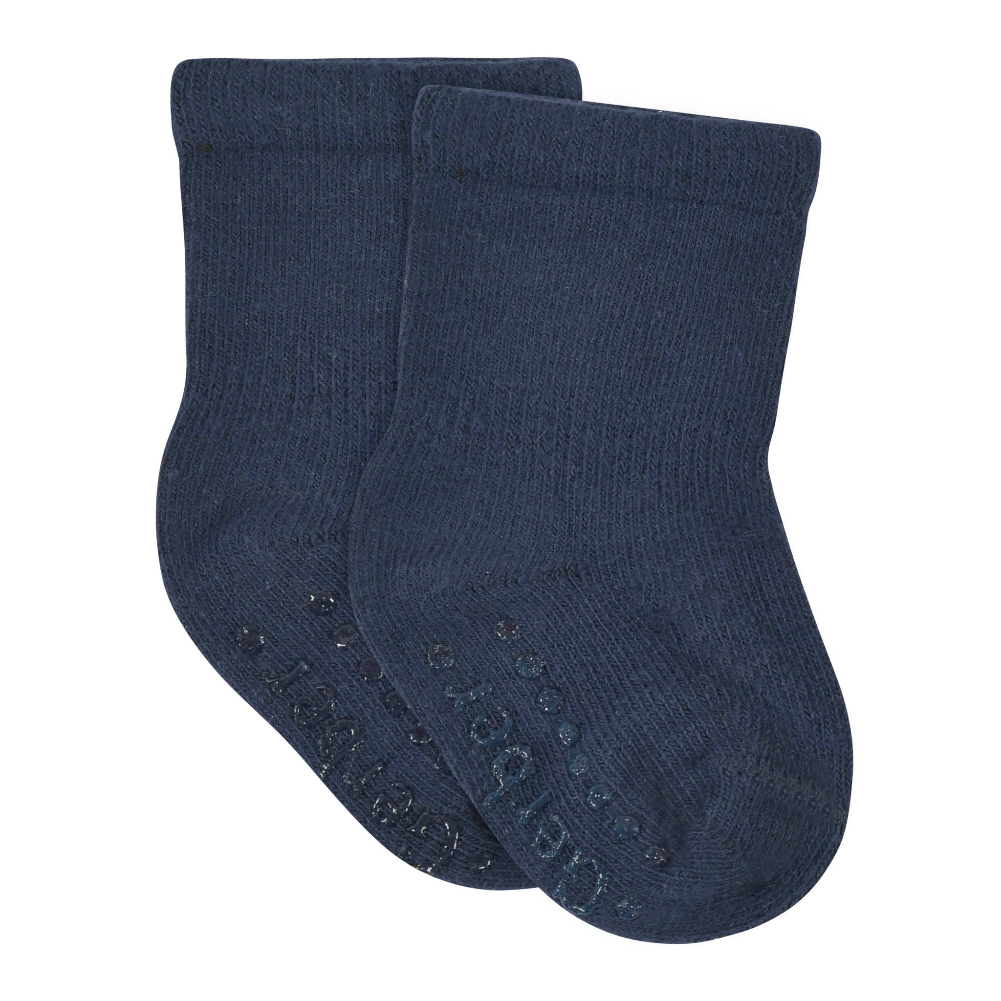 8-Pack Baby & Toddler Navy Wiggle-Proof™ Jersey Crew Socks-Gerber Childrenswear Wholesale