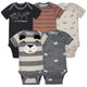 5-Pack Baby Boys Bear Short Sleeve Onesies® Bodysuits-Gerber Childrenswear Wholesale